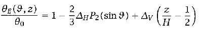 Radiative Equilibrium 
		Temperature Equation